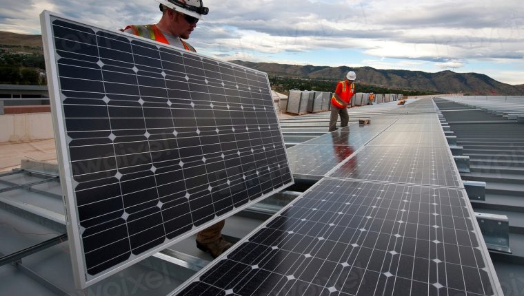 Installing photovoltaic panels on the roof