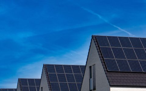 solar panels on buildings roofs