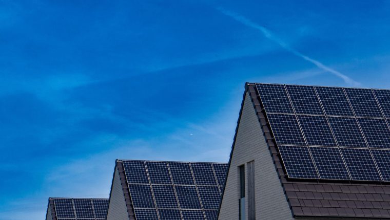 solar panels on buildings roofs