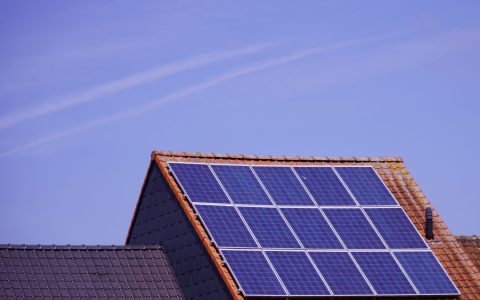 solar panels on house roof