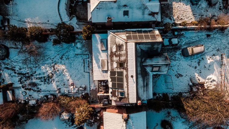 aerial view of houses