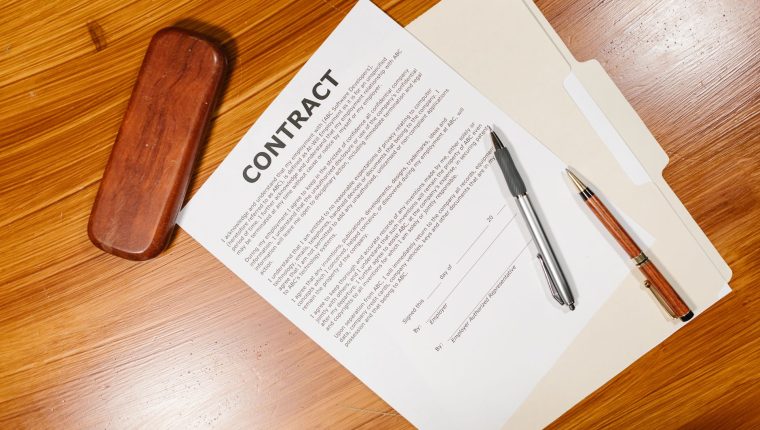 photo of employment contract