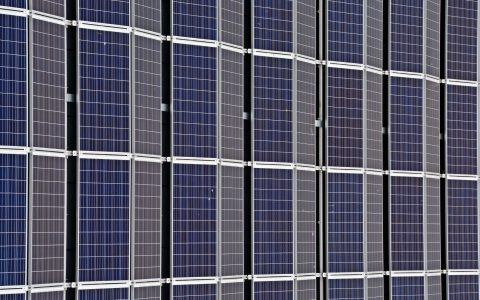 closeup shot of solor panel