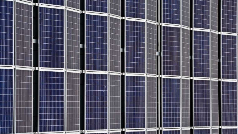 closeup shot of solor panel